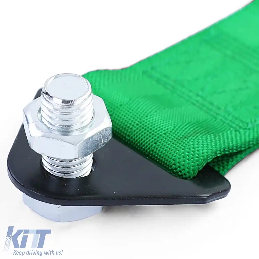 Curea de remorcare pentru curse, realizată din material textil, universală, 21.5cm, verde-image-6199010