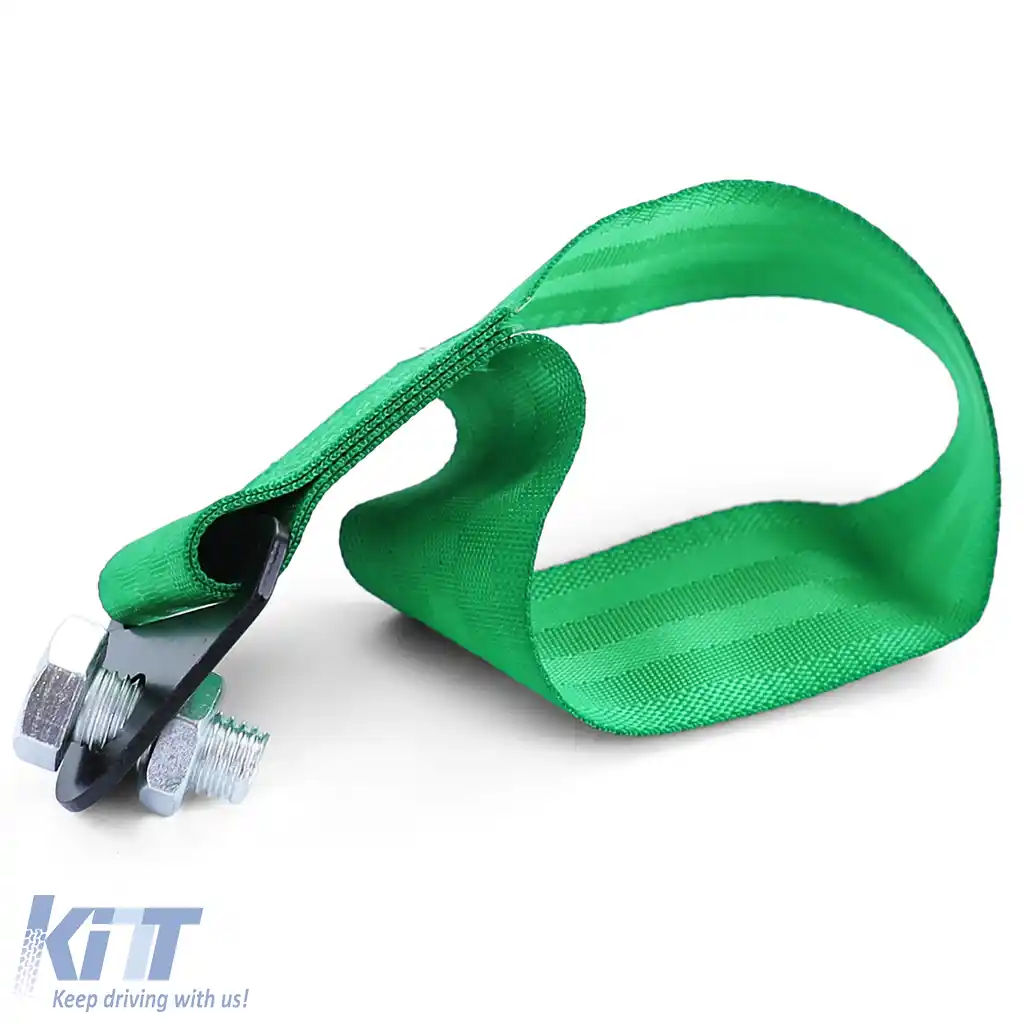 Curea de remorcare pentru curse, realizată din material textil, universală, 21.5cm, verde-image-6199012