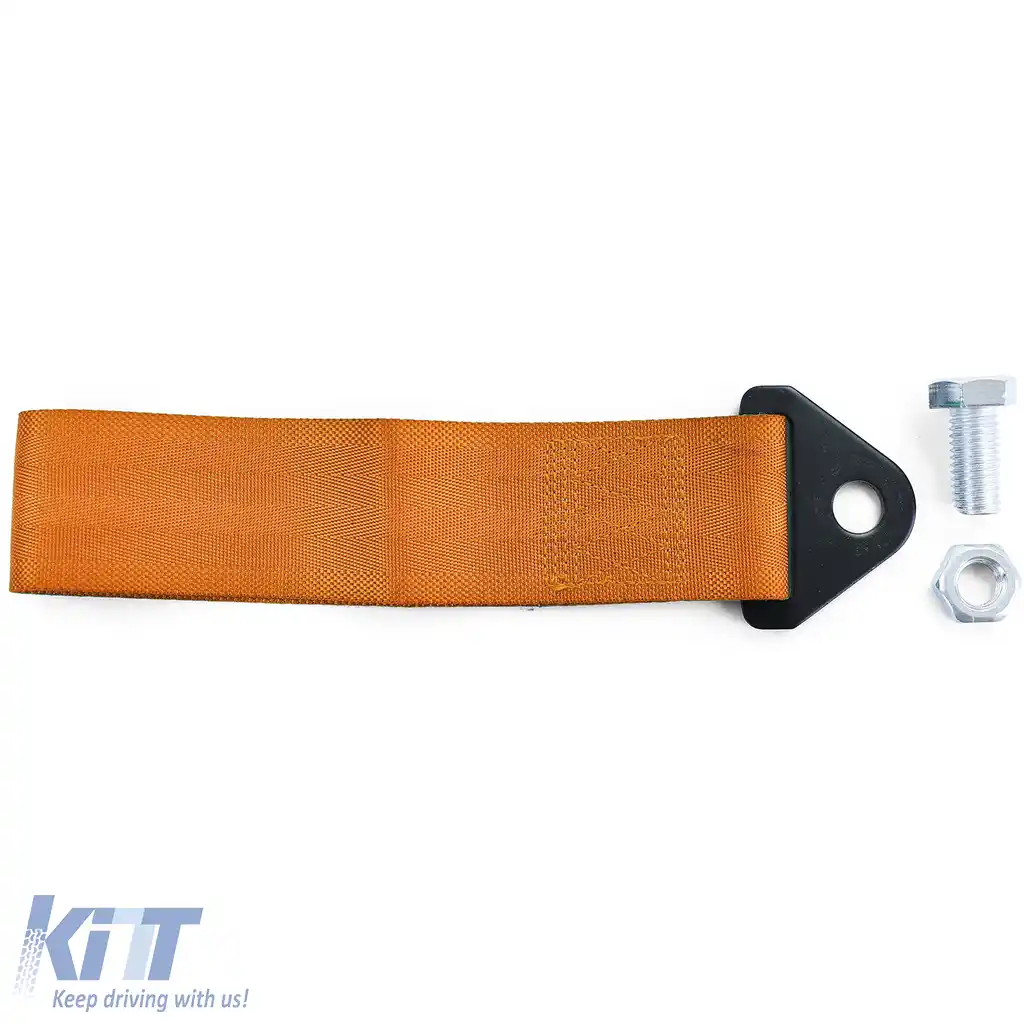 Curea de remorcare universală cu cârlig de remorcare 21.5cm portocalie-image-6197506