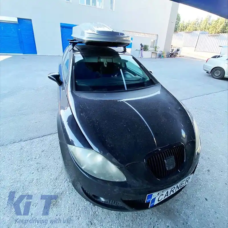 Cutie de acoperiș Spațiu 530L Argintie Lucioasă cu Deschidere Dublă-image-6295744