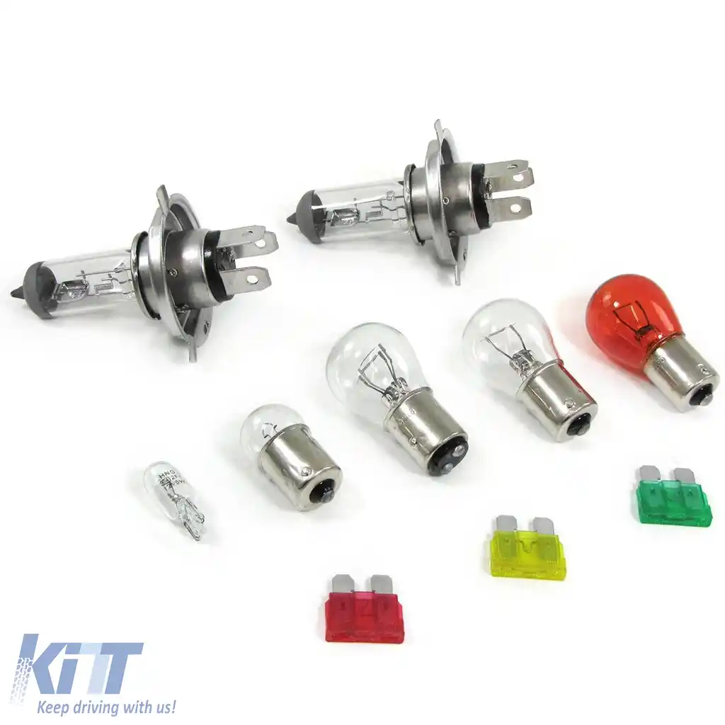 Cutie de becuri de schimb cu siguranțe set de becuri H4 P21 10 piese pentru vehicul auto 12V-image-6197941