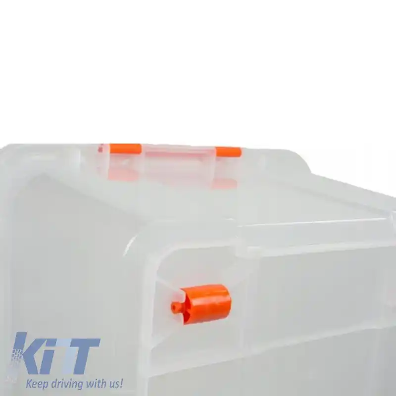 Cutie de depozitare din plastic cu capac transparent 58x37.5x34.5cm 52Lt Tactix 320282-image-6311721