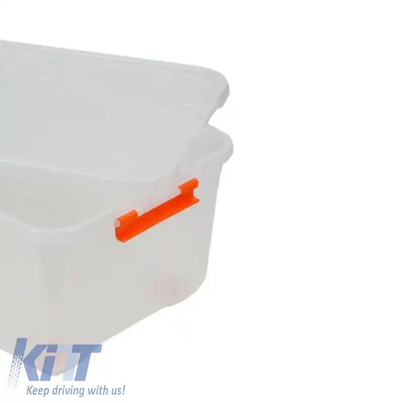Cutie de depozitare din plastic cu capac transparent 58x37.5x34.5cm 52Lt Tactix 320282-image-6312622