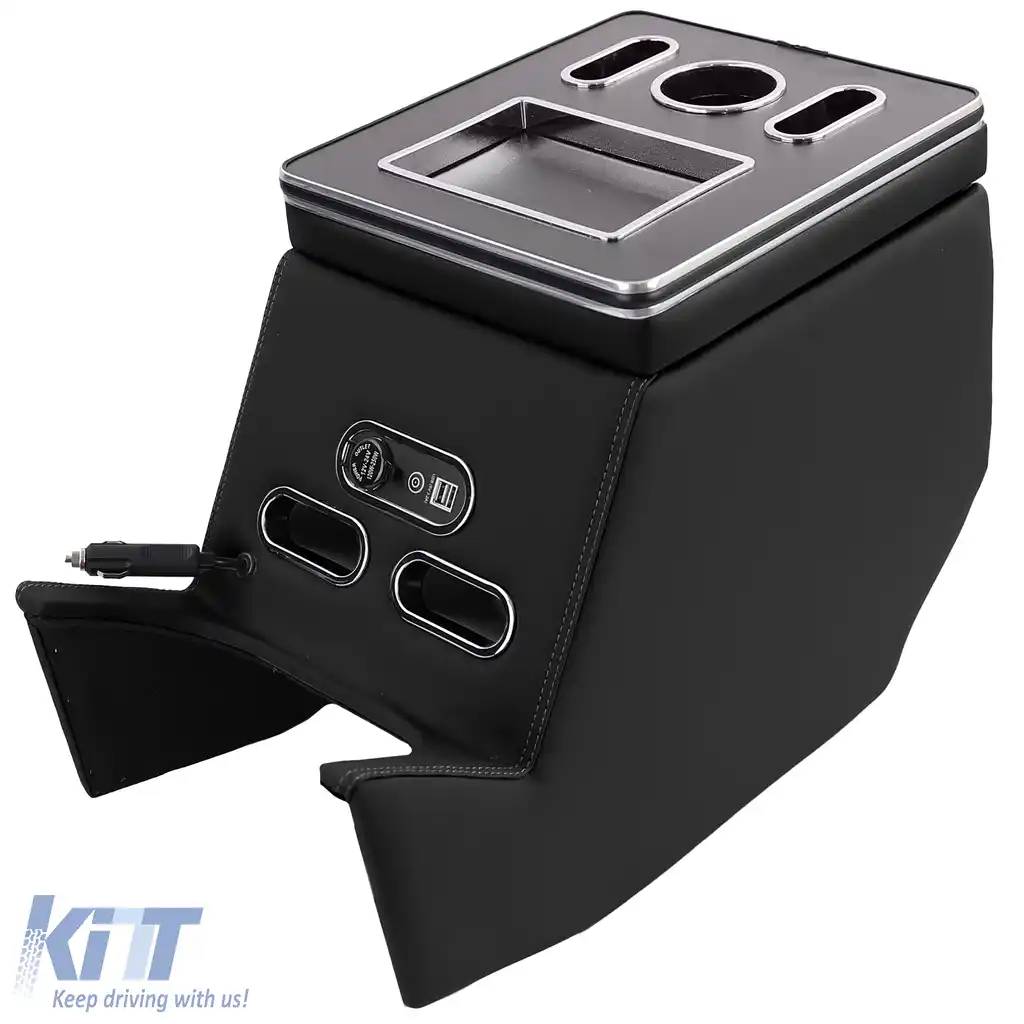Cutie de depozitare pentru cotiera centrala neagra, potrivita pentru Mercedes V-Class W447-image-6204758