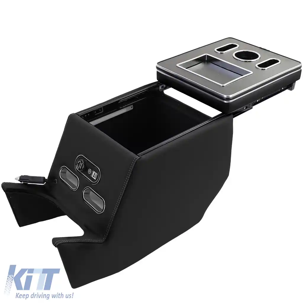 Cutie de depozitare pentru cotiera centrala neagra, potrivita pentru Mercedes V-Class W447-image-6204759