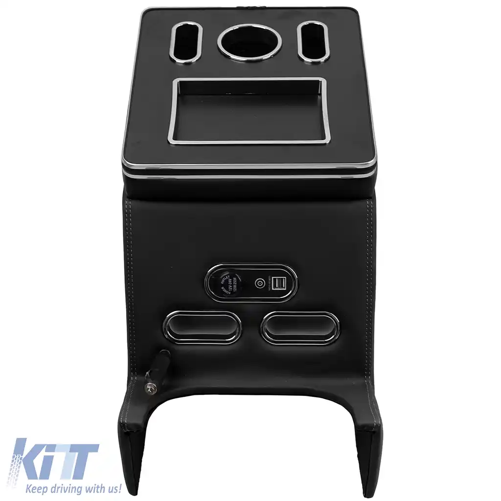Cutie de depozitare pentru cotiera centrala neagra, potrivita pentru Mercedes V-Class W447-image-6204760