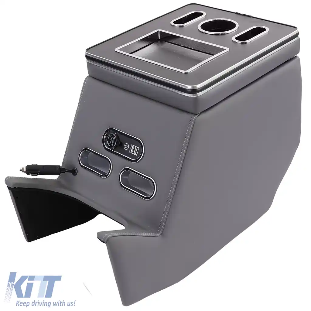 Cutie de depozitare pentru cotiera consola centrală gri, potrivită pentru Mercedes V-Class W447-image-6204641