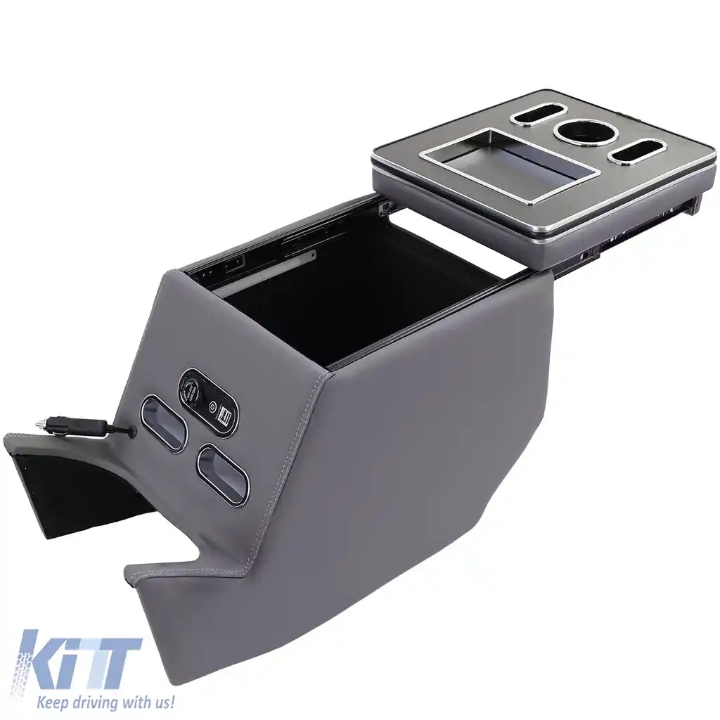 Cutie de depozitare pentru cotiera consola centrală gri, potrivită pentru Mercedes V-Class W447-image-6204642