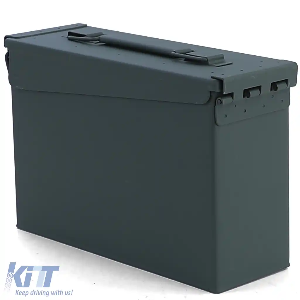 Cutie de muniție Cutie Ammo carcasă metalică transport cutie metalică 275x97x185mm verde-image-6201964