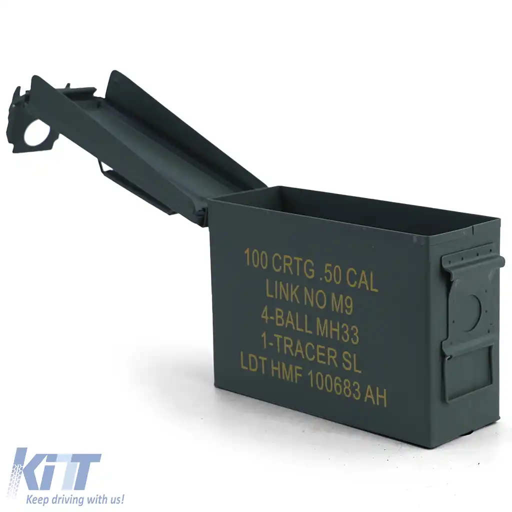 Cutie de muniție Cutie Ammo carcasă metalică transport cutie metalică 275x97x185mm verde-image-6201967