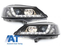DAYLINE Headlights suitable for Opel Astra G (09.1997-02.2004) DRL Black-image-59759
