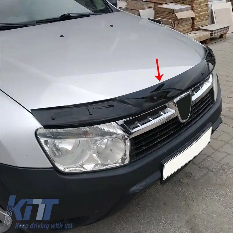 Deflector capotă potrivit pentru Dacia Duster 2010-2017 Culoare Neagră-image-6327661