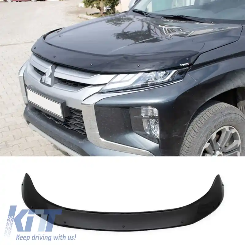 Deflector capotă potrivit pentru Mitsubishi L200 2019+ Culoare Neagră-image-6327710