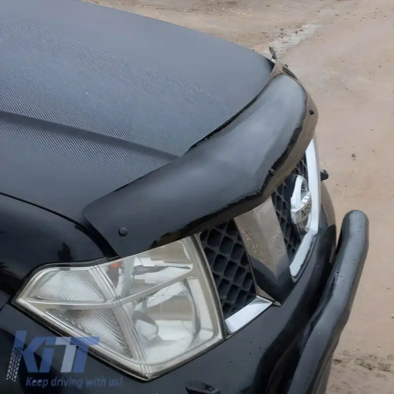 Deflector capotă potrivit pentru Nissan Navara 2006-2015 Culoare Neagră-image-6327738