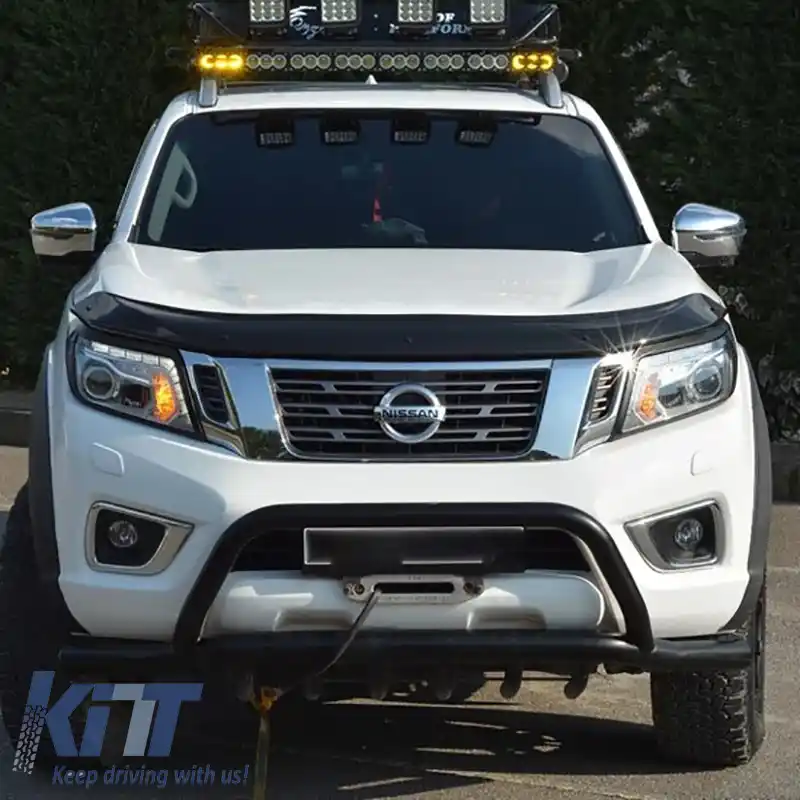 Deflector capotă potrivit pentru Nissan Navara 2015-2020 Culoare Neagră-image-6327743