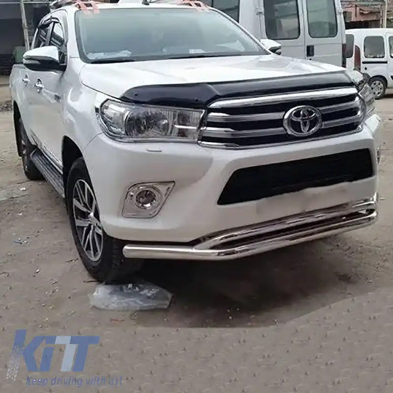 Deflector de capotă potrivit pentru Toyota Hilux 2015+ Culoare Neagră-image-6327715