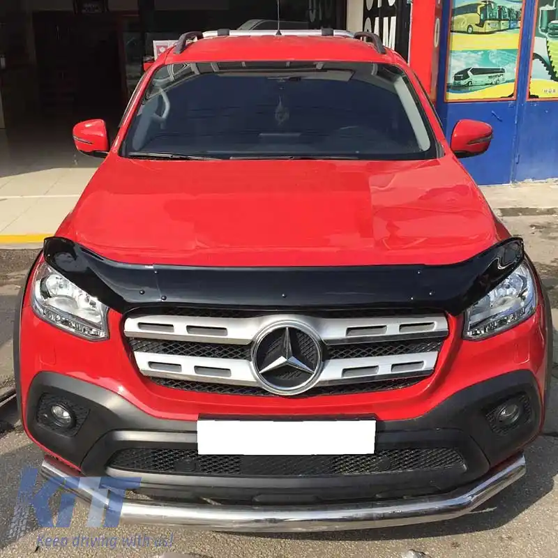 Deflector de capotă potrivit pentru Mercedes-Benz X-Class W470 2017+ Culoare Neagră-image-6309366