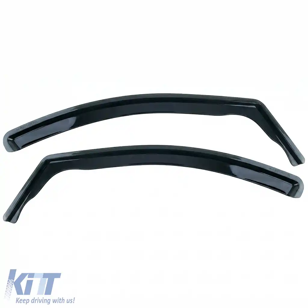 Deflector de vânt, deflector de ploaie, 2 piese, negru fumuriu, potrivit pentru VW Caddy V SB din 2020-image-6258970