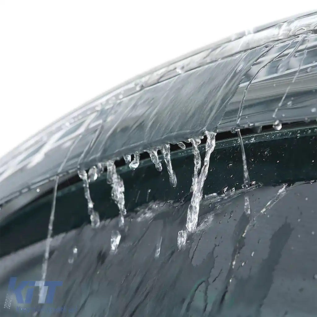 Deflector de vânt deflector de ploaie 2 piese negru, potrivit pentru VW Crafter generația a 2-a din 2017-image-6259033