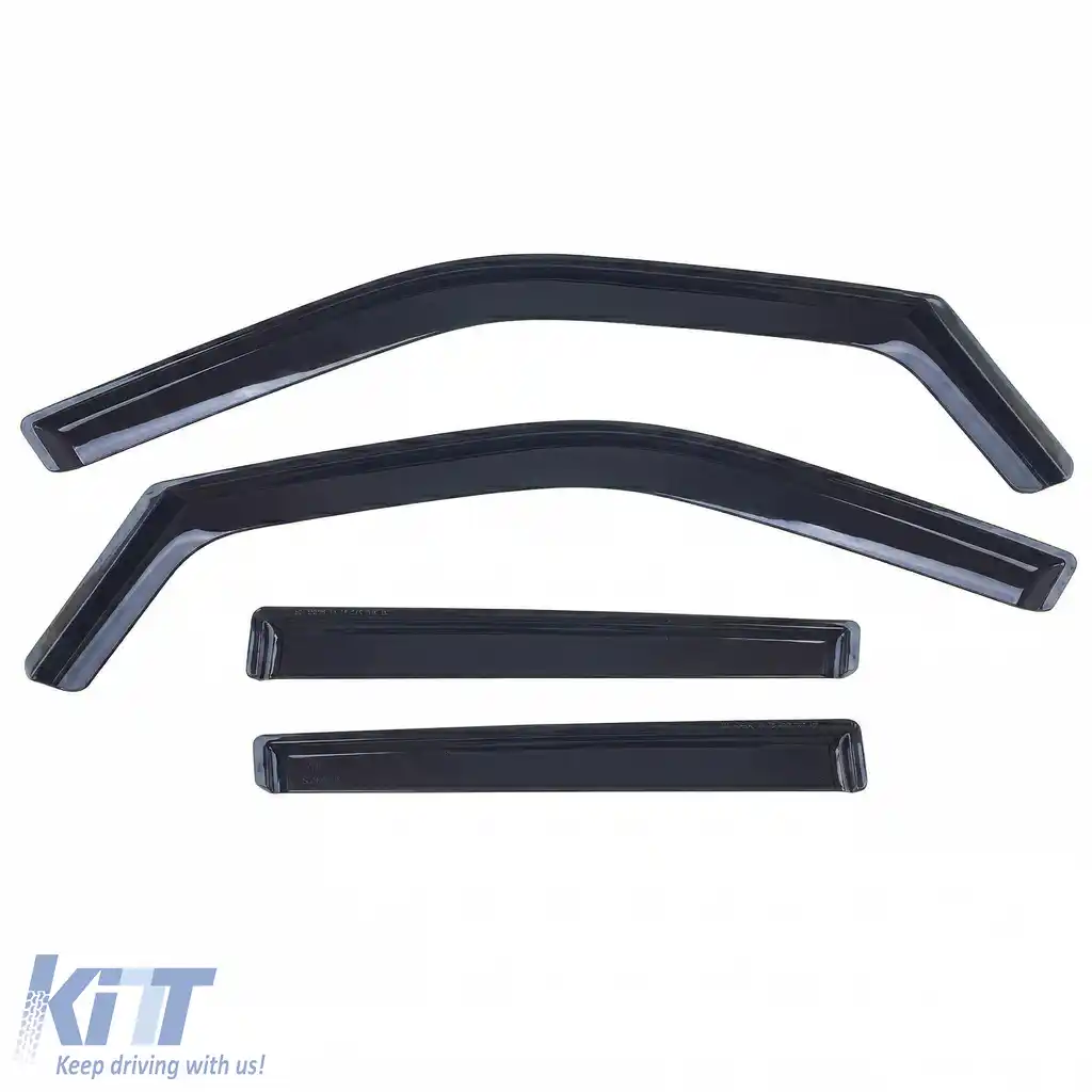 Deflector de vânt, deflector de ploaie, 4 piese, negru, potrivit pentru Mercedes GLE W166 2015-2019-image-6259182