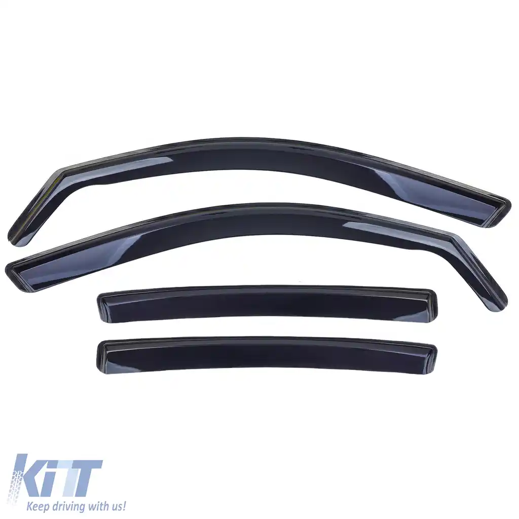 Deflector de vânt, deflector de ploaie, 4 piese, negru, potrivit pentru Mercedes C-Class W205 2014-2021-image-6259195