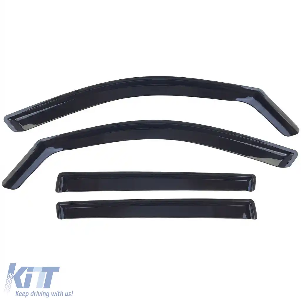 Deflector de vânt, deflector de ploaie, 4 piese, negru, potrivit pentru Mercedes C-Class W205 2014-2021-image-6259196