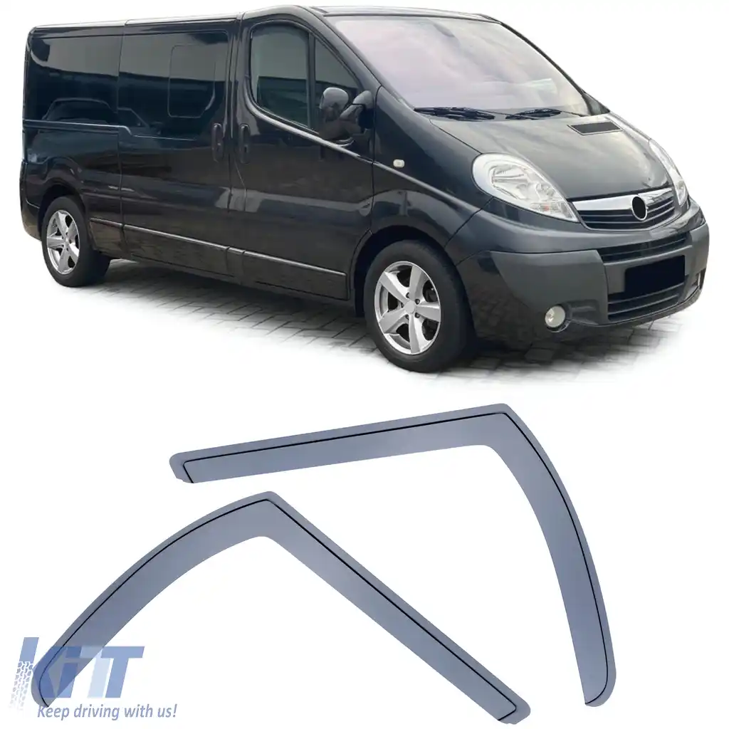 image-6-Deflector de vânt Deflector de ploaie Protecție împotriva vântului Negru, potrivit pentru Opel Vivaro E7 F7 J7 01-14