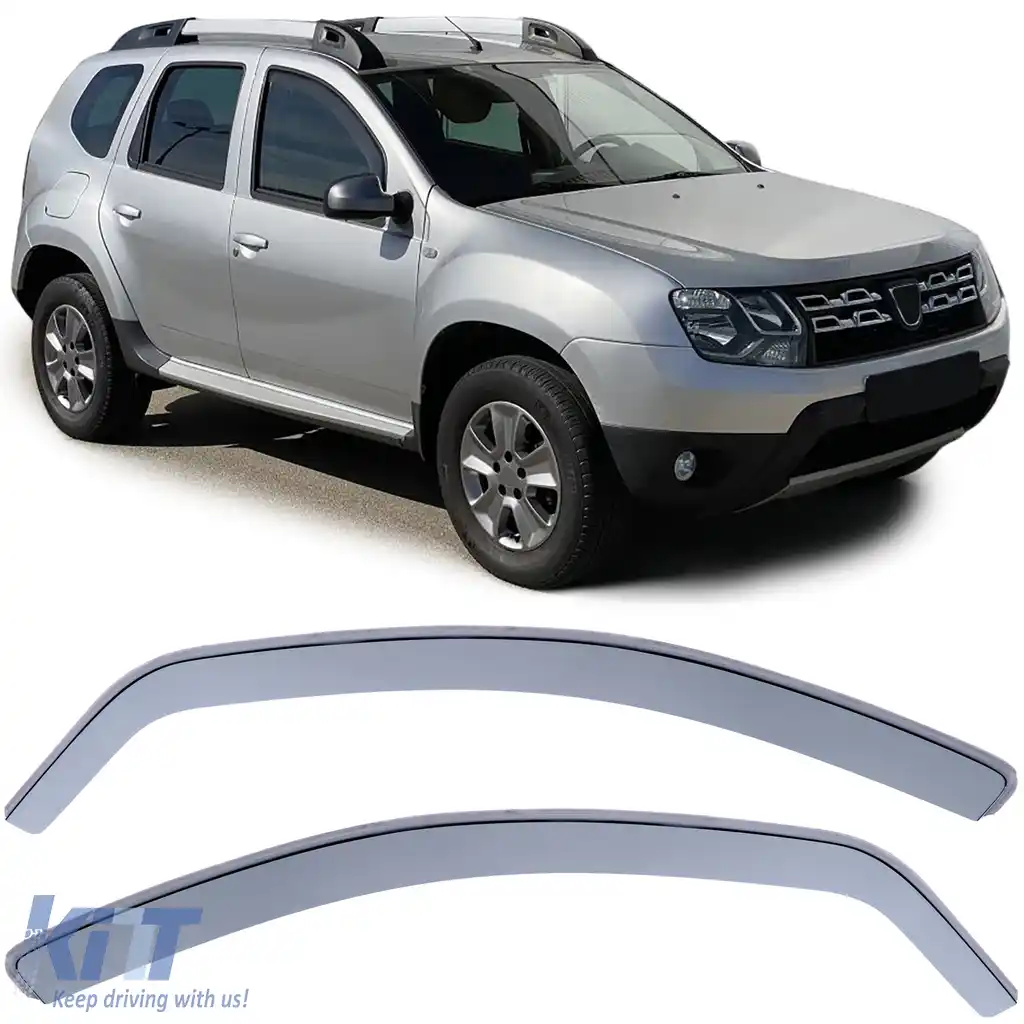 Deflector de vânt, deflector de ploaie, protecție împotriva vântului, negru fum pentru Dacia Duster SD 10-18