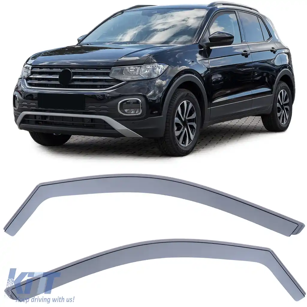 image-9-Deflector de vânt, deflector de ploaie, protecție împotriva vântului, negru fum pentru VW T-Cross 2018-2023
