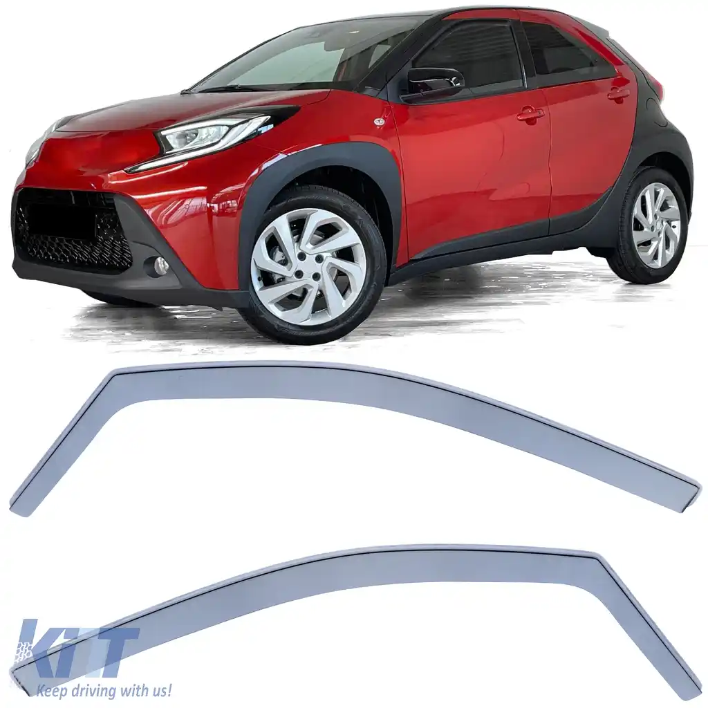 image-10-Deflector de vânt, deflector de ploaie, protecție împotriva vântului, negru fum pentru Toyota Aygo X din 21