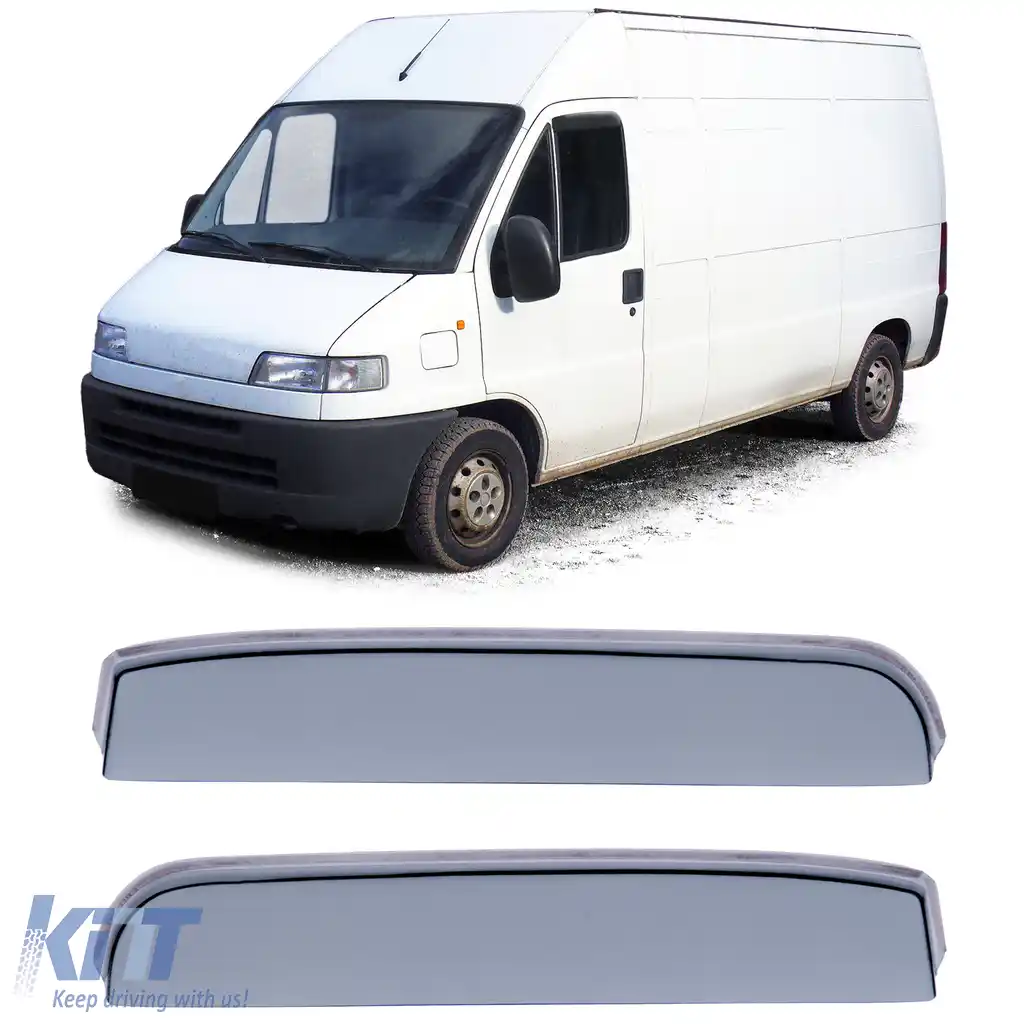Deflector de vânt, deflector de ploaie, protecție împotriva vântului, negru, potrivit pentru Fiat Ducato 2 230 244 94-06