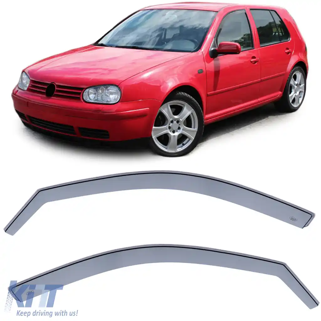 Deflector de vânt, deflector de ploaie, protecție împotriva vântului, negru fum pentru VW Golf 4 97-06 5 uși