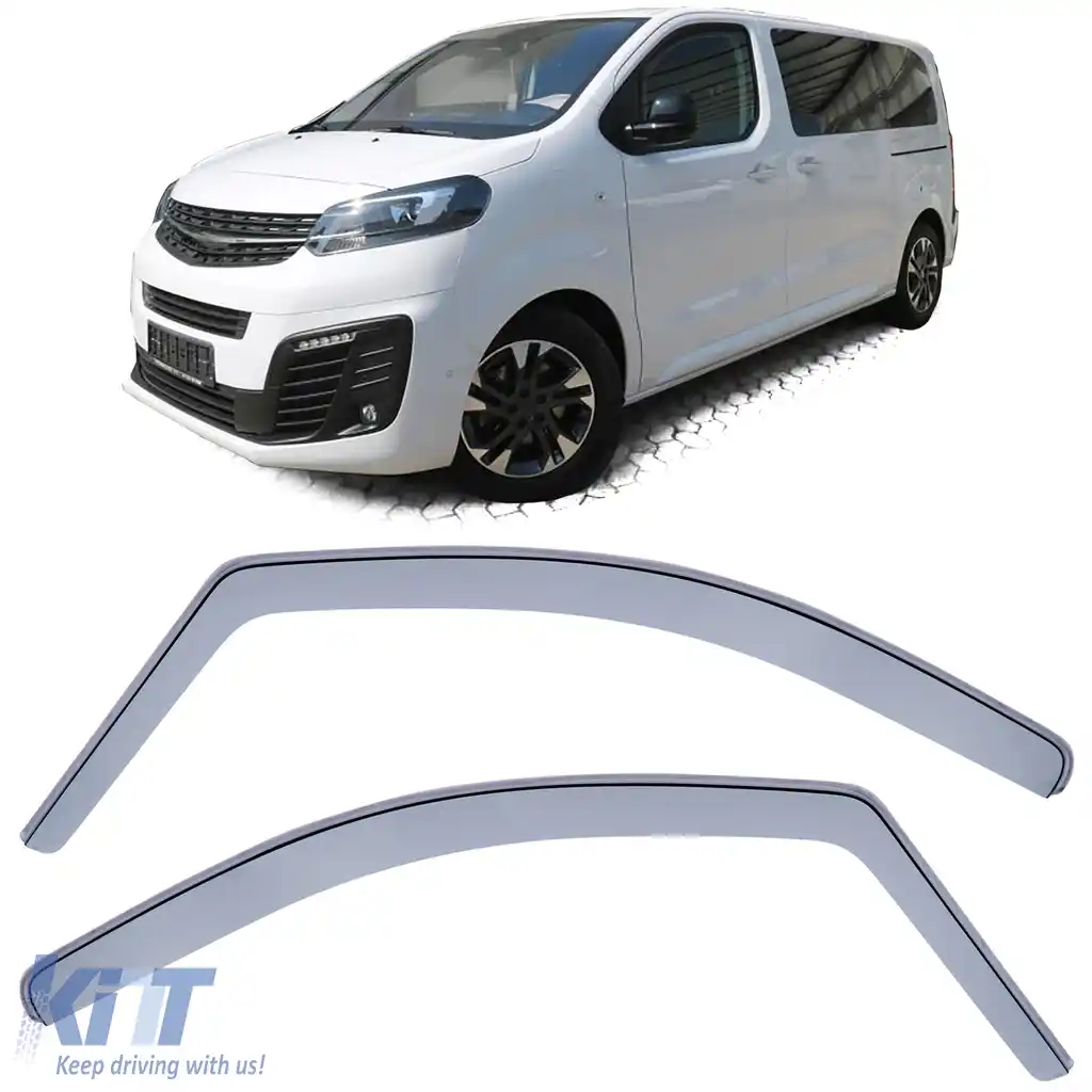Deflector de vânt, deflector de ploaie, protecție împotriva vântului, negru fum pentru Vivaro Zafira Life din 19