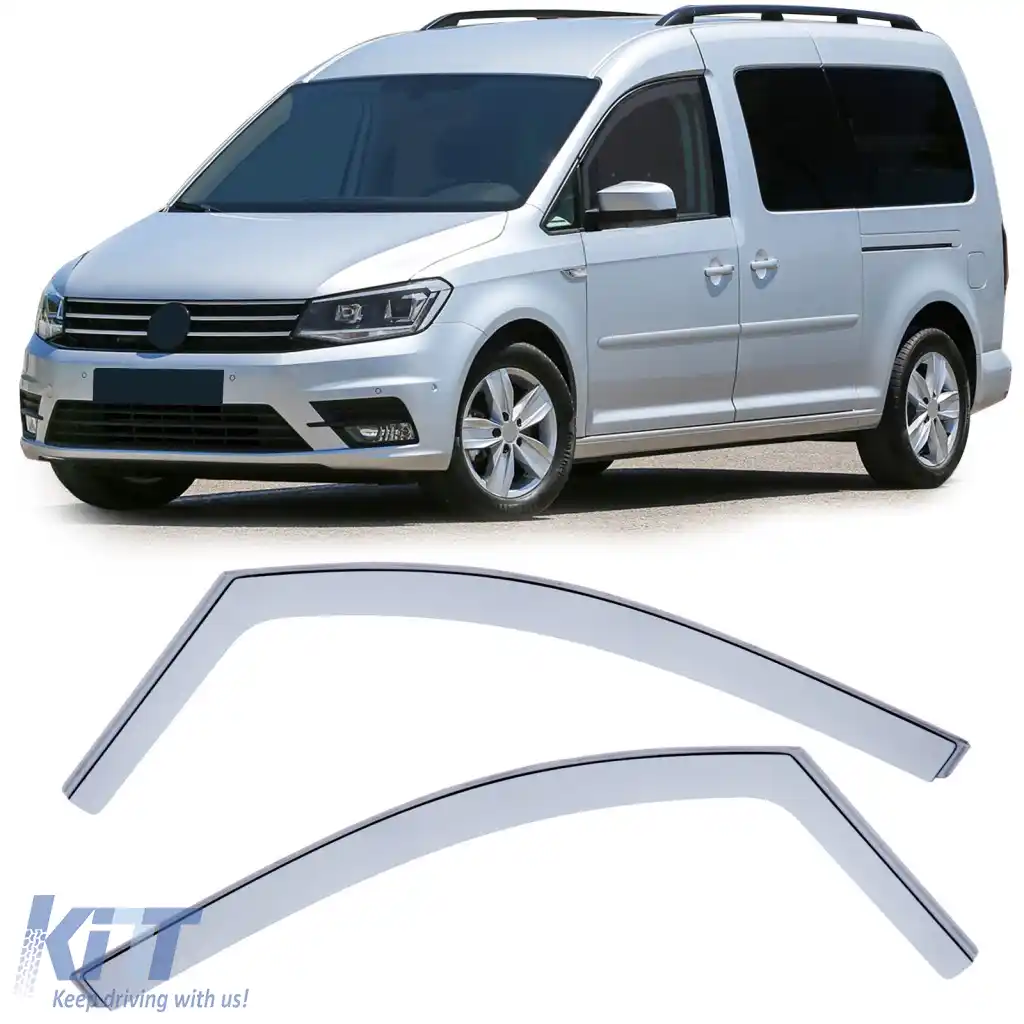 Deflector de vânt, deflector de ploaie, protecție împotriva vântului, transparent, potrivit pentru VW Caddy 4 SA din 15