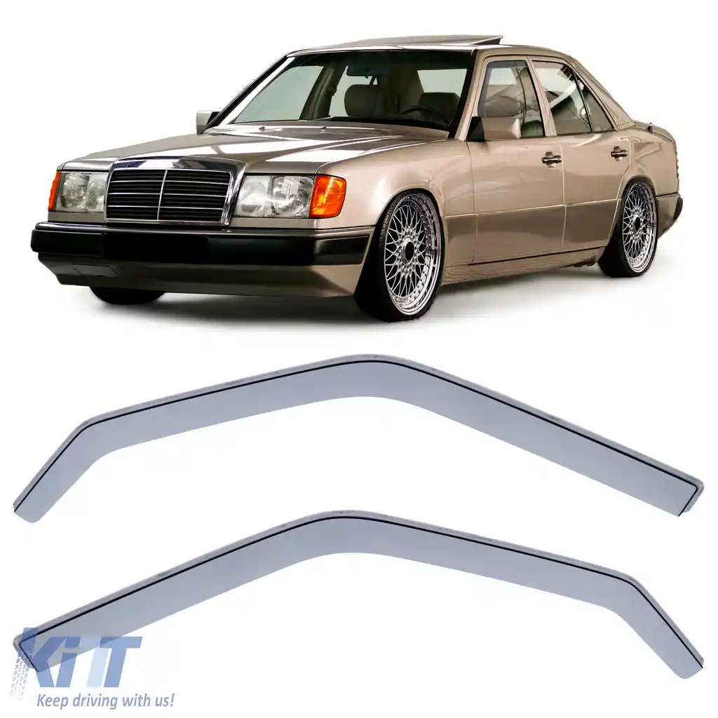 Deflector de vânt protecție împotriva ploii negru, potrivit pentru Mercedes E-Class W124 S124 85-95
