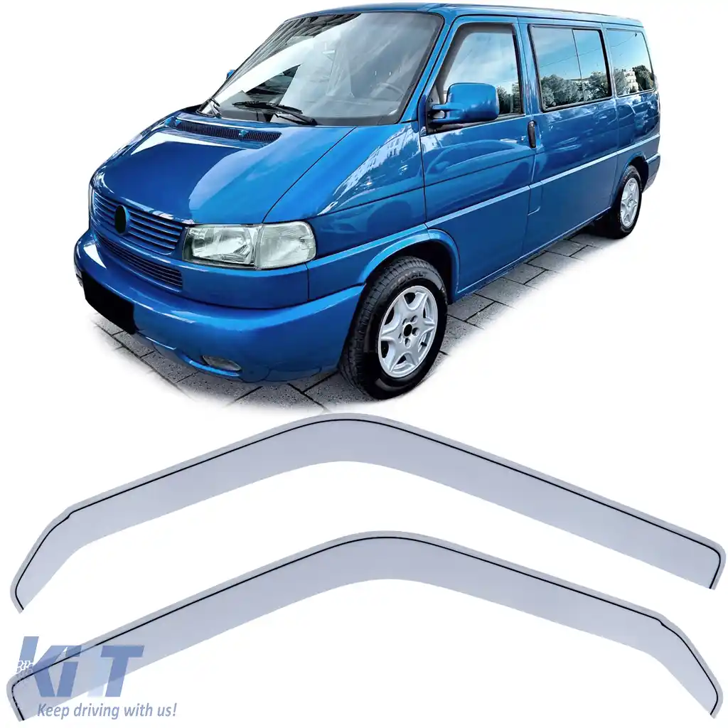Deflector de vânt, protecție împotriva ploii, protecție împotriva vântului, transparent, potrivit pentru VW T4 Bus Transporter 90-03