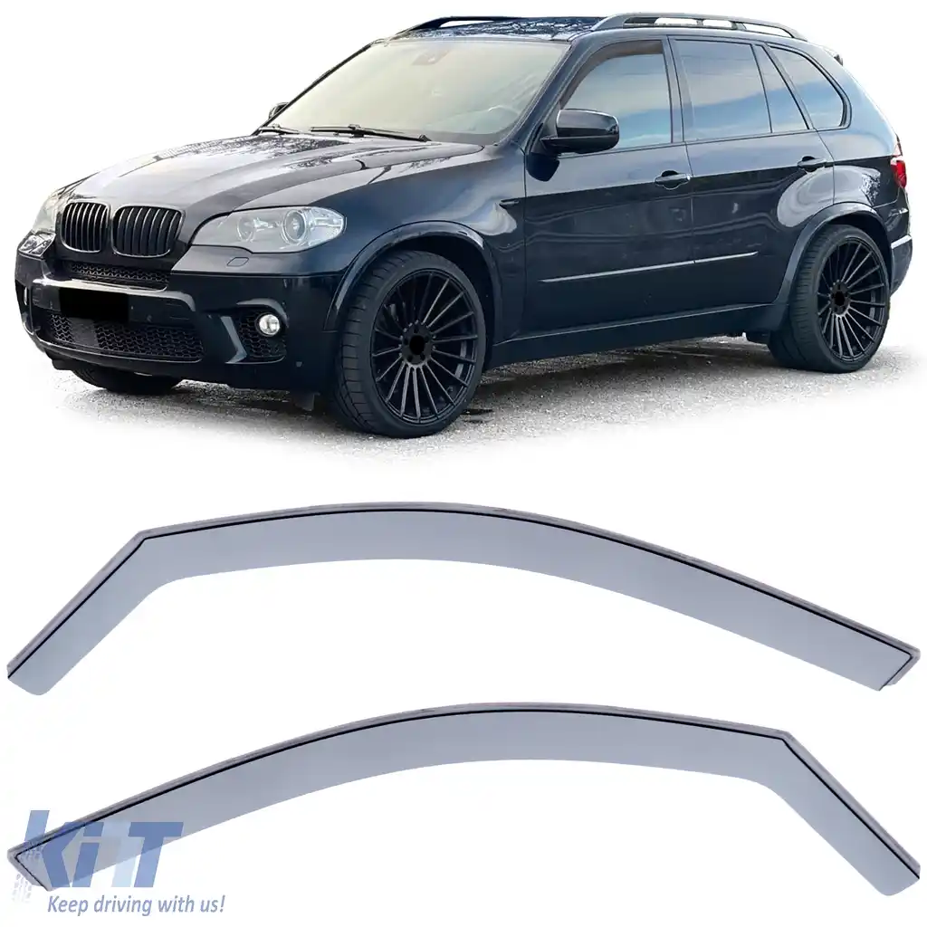 Deflector de vânt, protecție împotriva ploii, protecție împotriva vântului, negru, potrivit pentru BMW X5 E70 F15 07-18