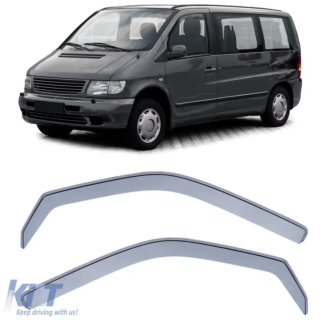 image-20-Deflector de vânt, protecție împotriva ploii și vântului, negru, potrivit pentru Mercedes V-Class Vito W638 96-03
