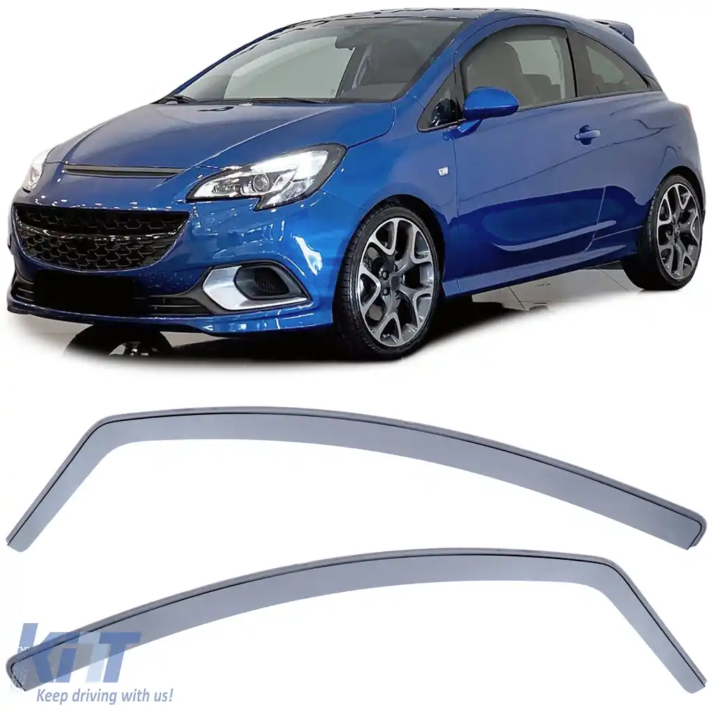 Deflector de vânt protecție împotriva ploii fum negru pentru Opel Corsa D 06-14 E 14-19 3-uși