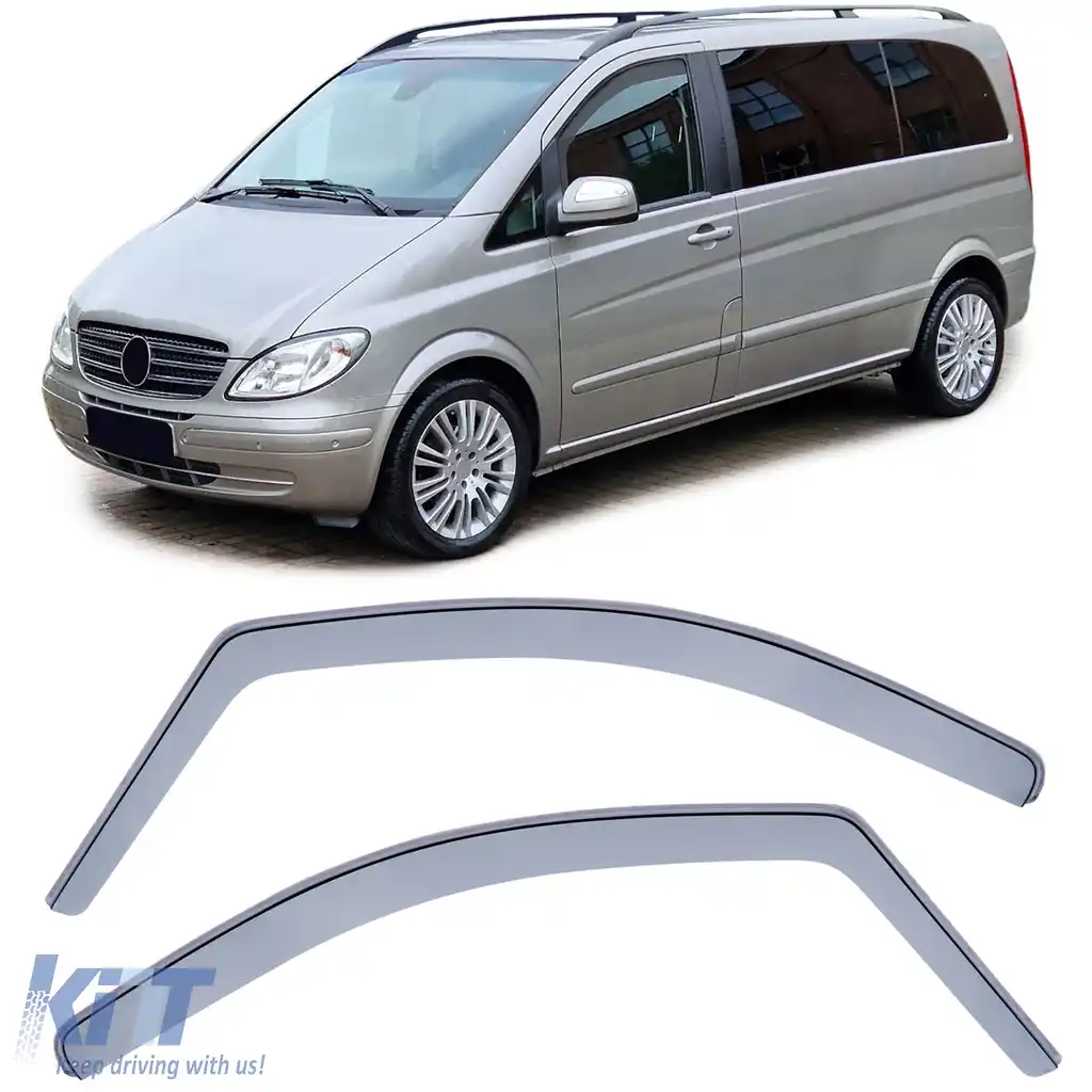 Deflector de vânt, protecție împotriva ploii, protecție împotriva vântului, negru, potrivit pentru Mercedes Vito Viano W639 03-13