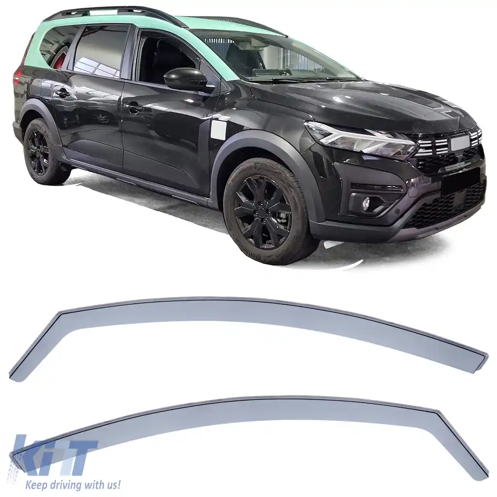 Deflector de vânt, protecție împotriva ploii, protecție împotriva vântului, negru fum pentru Dacia Jogger din 22