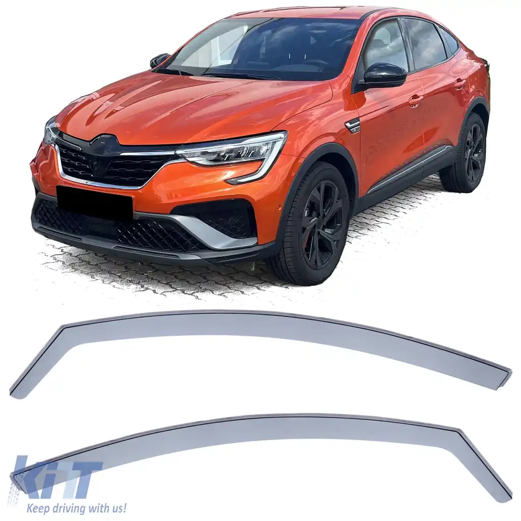 Deflector de vânt, protecție împotriva ploii, protecție împotriva vântului, negru fum pentru Renault Arkana din 19