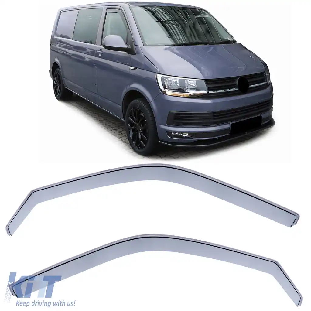 image-52-Deflector de vânt, protecție împotriva ploii, protecție împotriva vântului, transparent, potrivit pentru VW T5 Bus Transporter 03-15