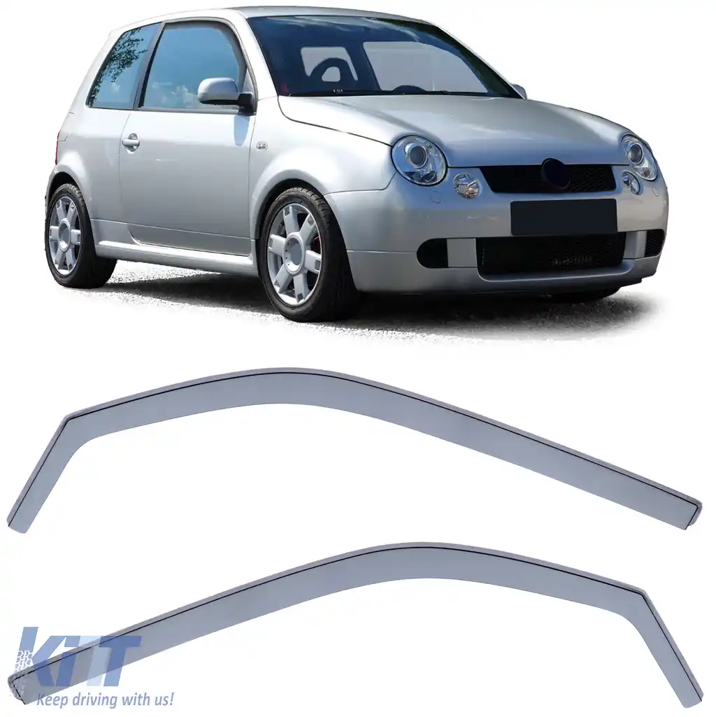 Deflector de vânt, protecție împotriva ploii, protecție împotriva vântului, negru fum pentru VW Lupo 6E 98-05