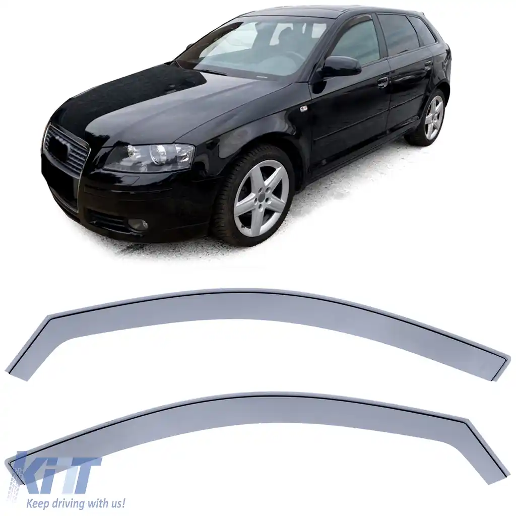 Deflector de vânt, protecție împotriva ploii, protecție împotriva vântului, fum negru, potrivit pentru Audi A3 Sportback 04-12