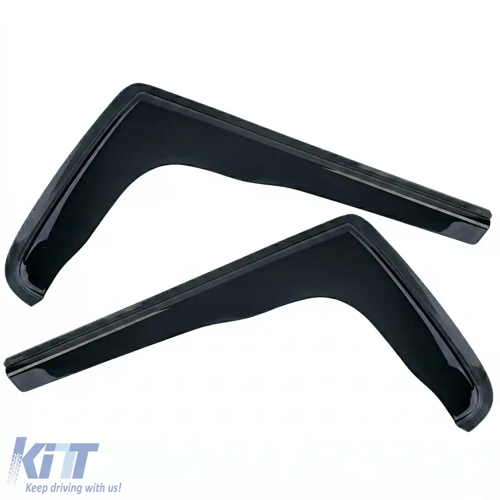 Deflector de vânt, protecție împotriva ploii, 2 piese, negru fumuriu, potrivit pentru Fiat Ducato din 2006-image-6258879