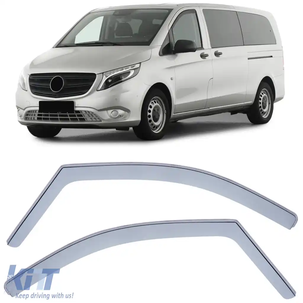 Deflector de vânt protecție împotriva ploii negru, potrivit pentru Mercedes V-Class Vito W639/2 W447 din 14