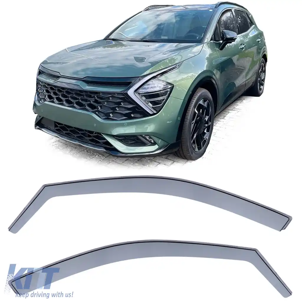 Deflector de vânt, protecție împotriva ploii, protecție împotriva vântului, negru fum pentru Kia Sportage din 21