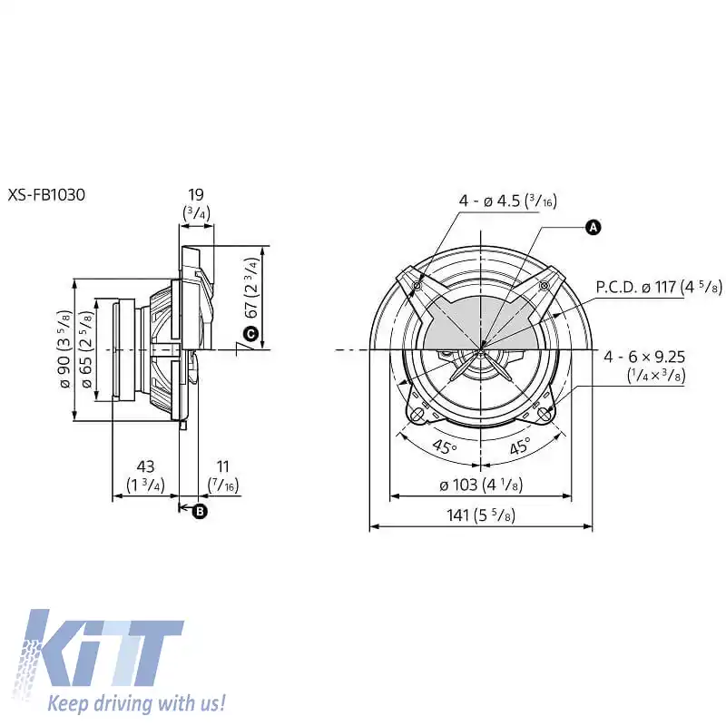 Difuzoare auto Sony ΧS-FB1030U Coaxial Mega Bass 3 căi 10cm 4