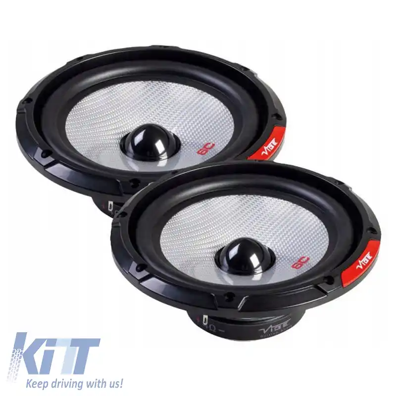 Difuzoare auto Vibe Pulse 6C-V3 Component 6.5''/16.5cm 240w vârf 80w RMS set 2 căi 6 bucăți-image-6329217